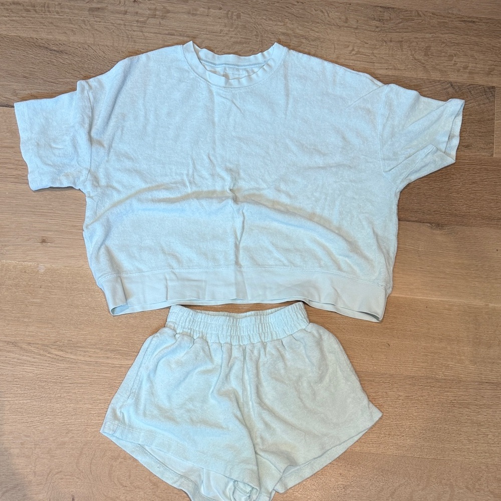 Daily Drills terrycloth set xs/s very light blue